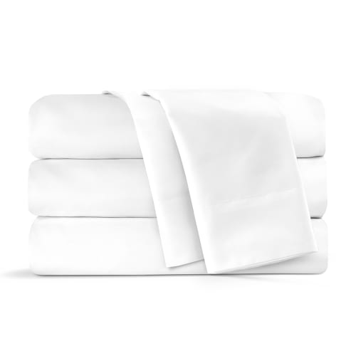 Prima Microfiber Polyester, Standard Pillowcase, 20x30 FS, White